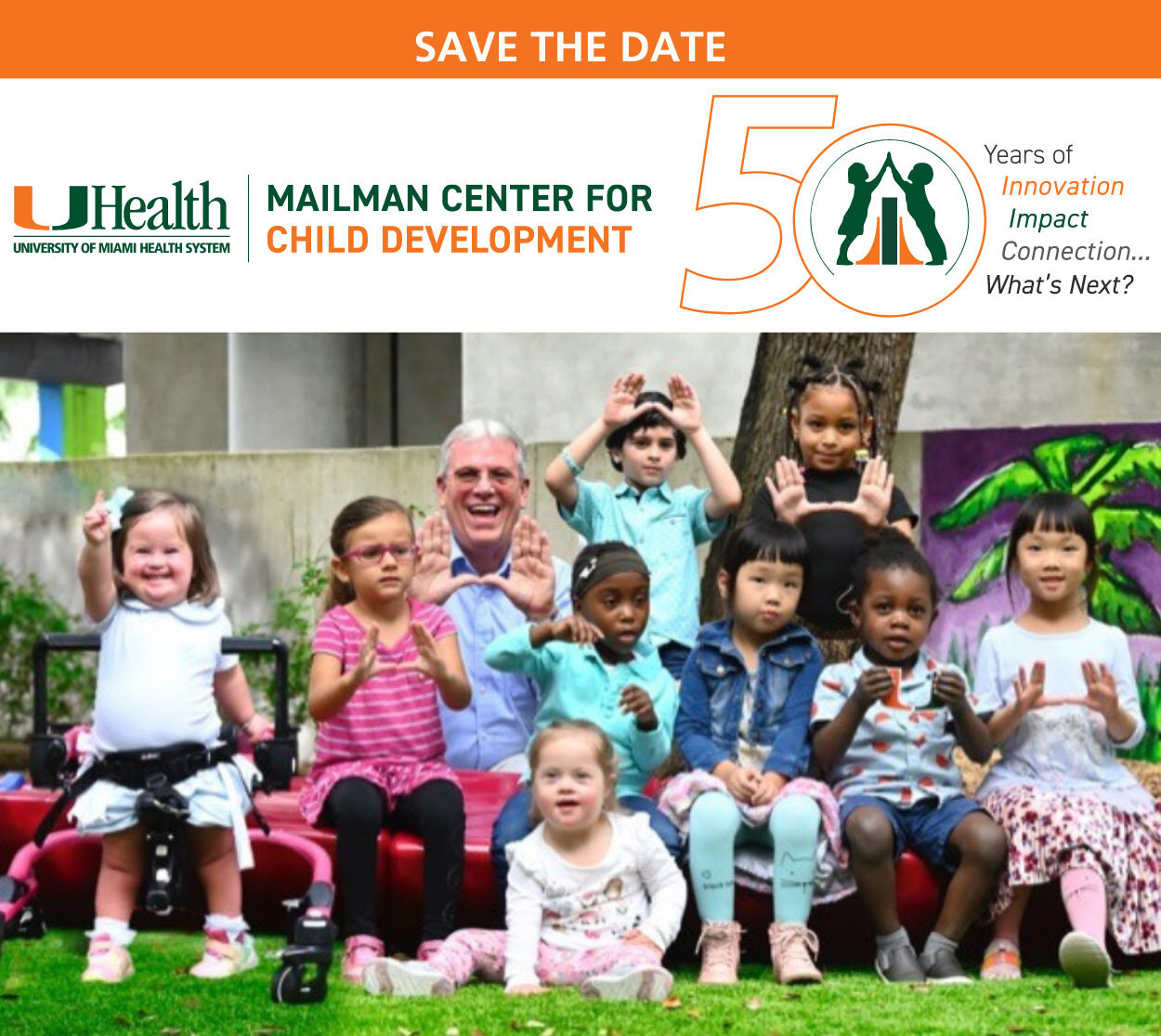Flyer for Mail Man Center 50th Anniversary